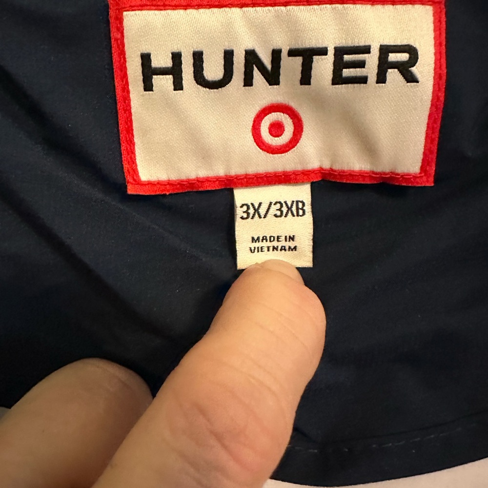 Hunter Blue Raincoat with Yellow Zipper Plus size - Picture 2 of 8